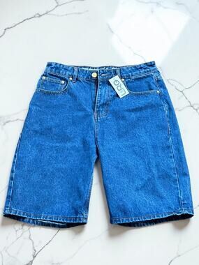 LRG Lifted Research Group Denim Shorts Mens 31 Blue Baggy Streetwear